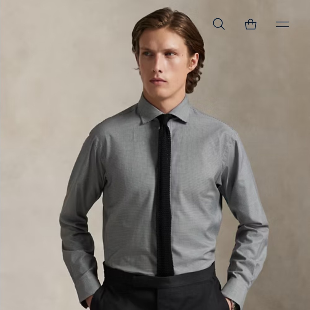 Polo Ralph Lauren Classic Fit Houndstooth Twill Men’s Dress Shirt